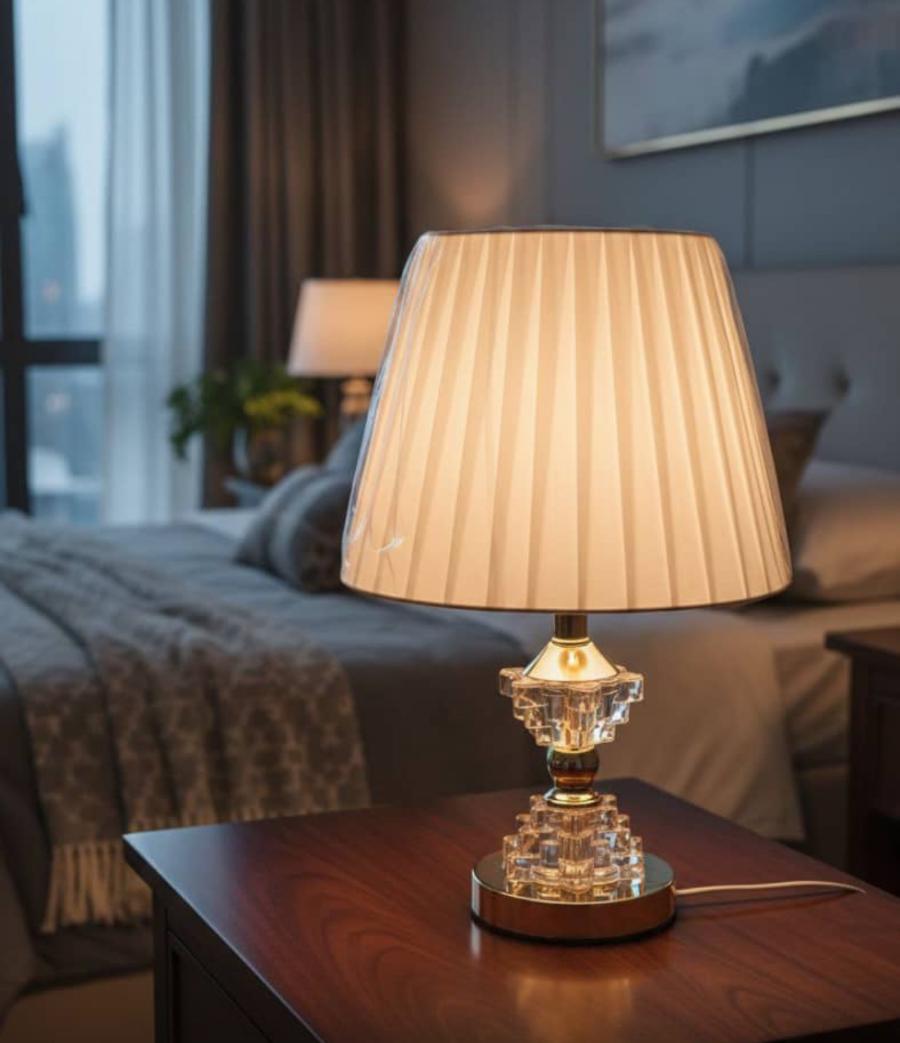 Urban loft beside lamp (light)